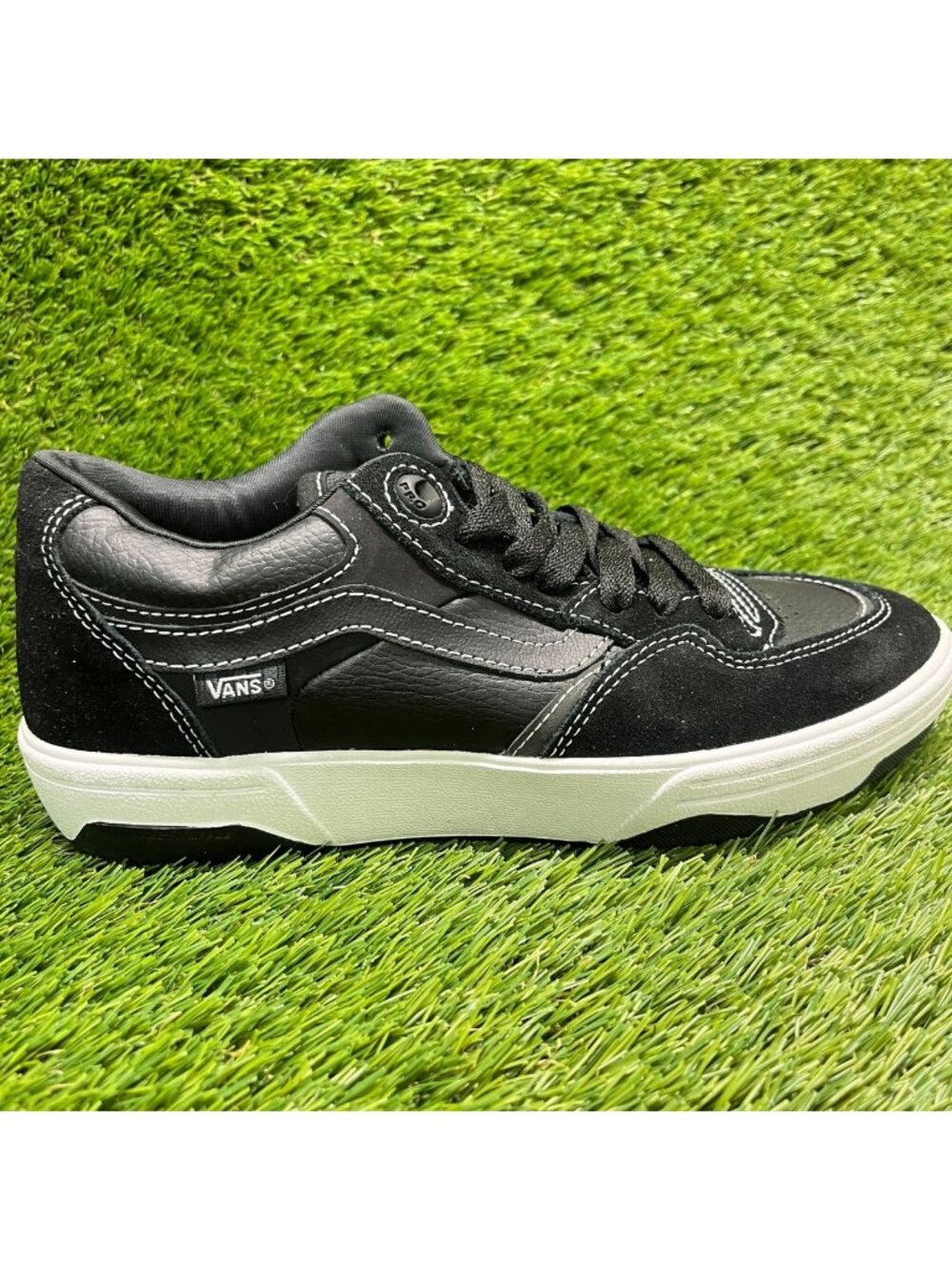 Vans Rowan 2 Mens Size 7 Black White Athletic Walking Skateboard Shoes Sneakers